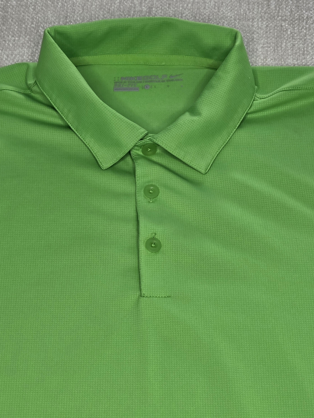 Nike Golf Dri-FIT Polo Shirt Mens L Green Tres Agaves Performance Golf